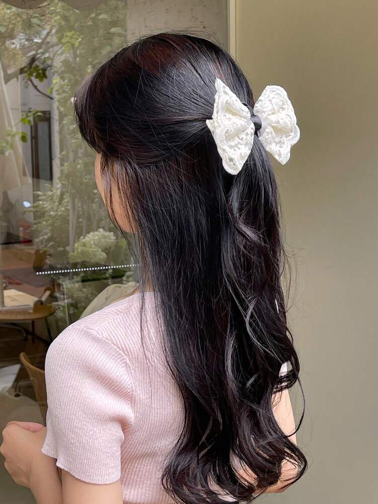 DAZY Fashionable Bow Hair Tie – Elegant Ponytail Holder for Daily Wear & Valentine’s Day