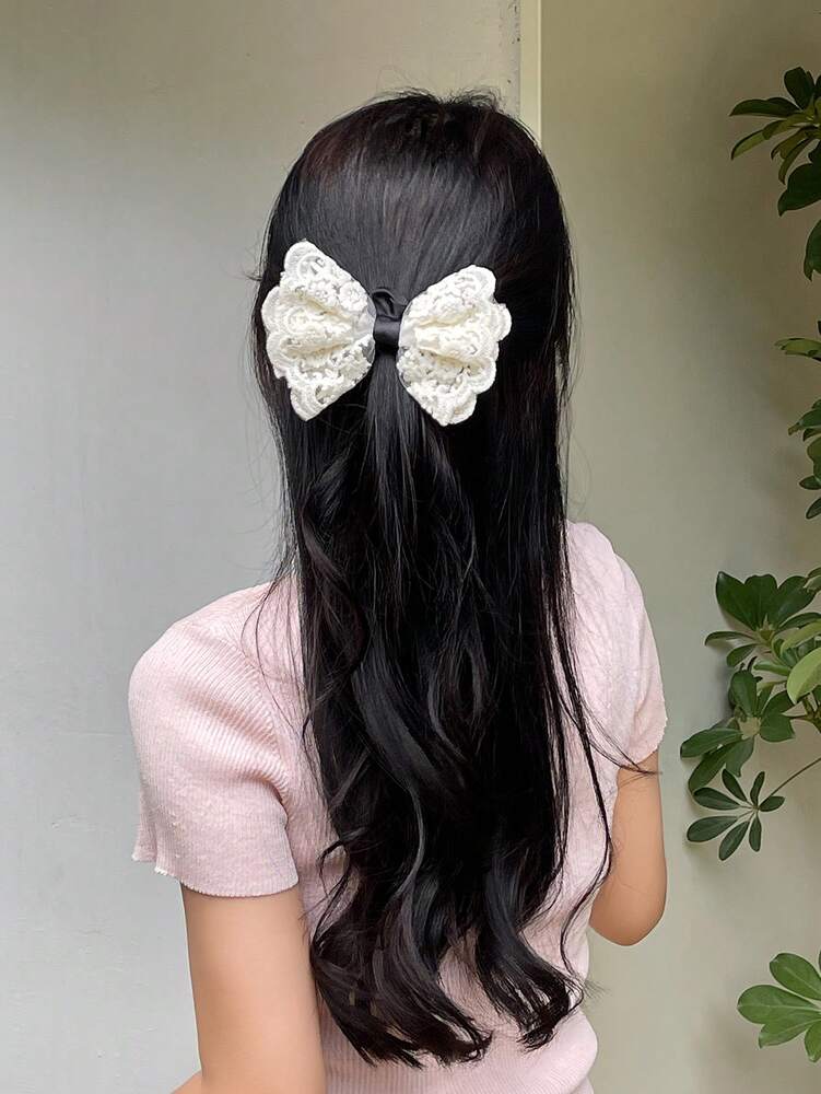 DAZY Fashionable Bow Hair Tie – Elegant Ponytail Holder for Daily Wear & Valentine’s Day