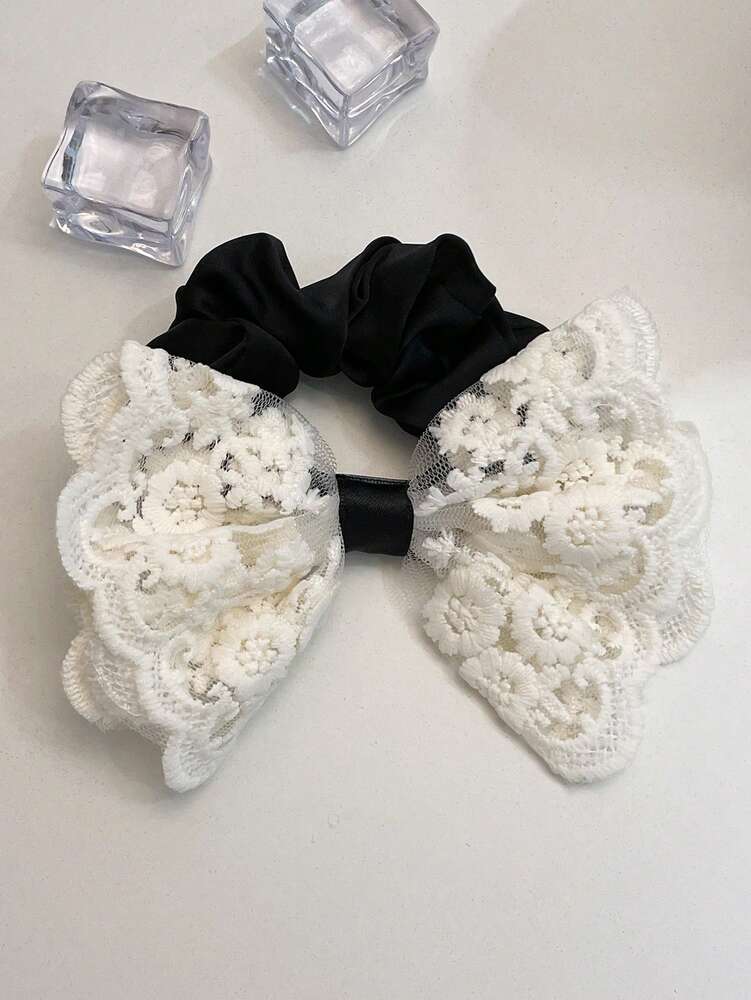 DAZY Fashionable Bow Hair Tie – Elegant Ponytail Holder for Daily Wear & Valentine’s Day