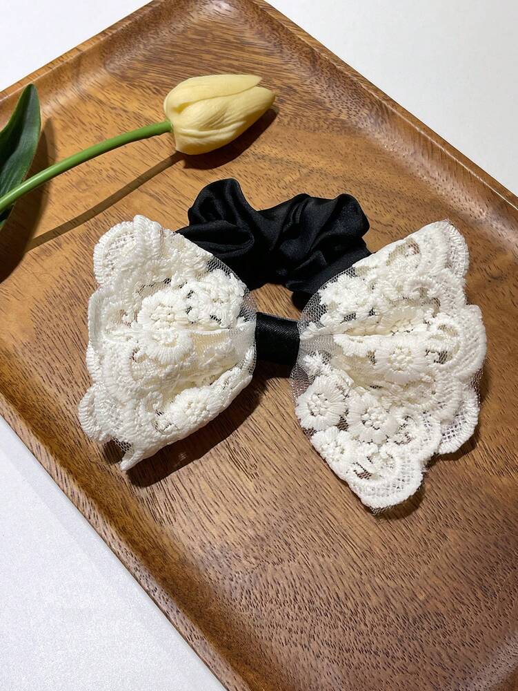 DAZY Fashionable Bow Hair Tie – Elegant Ponytail Holder for Daily Wear & Valentine’s Day