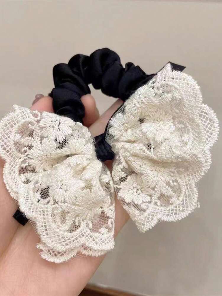DAZY Fashionable Bow Hair Tie – Elegant Ponytail Holder for Daily Wear & Valentine’s Day