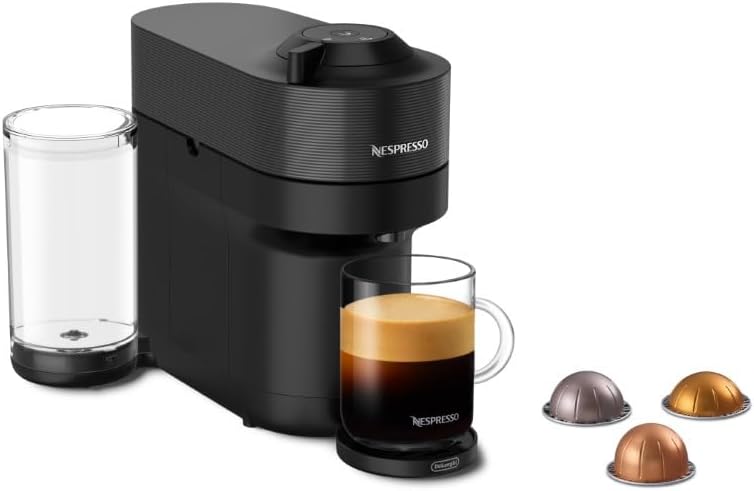 Nespresso Vertuo Pop+ Single-serve coffee and espresso machine by De'Longhi, licorice black