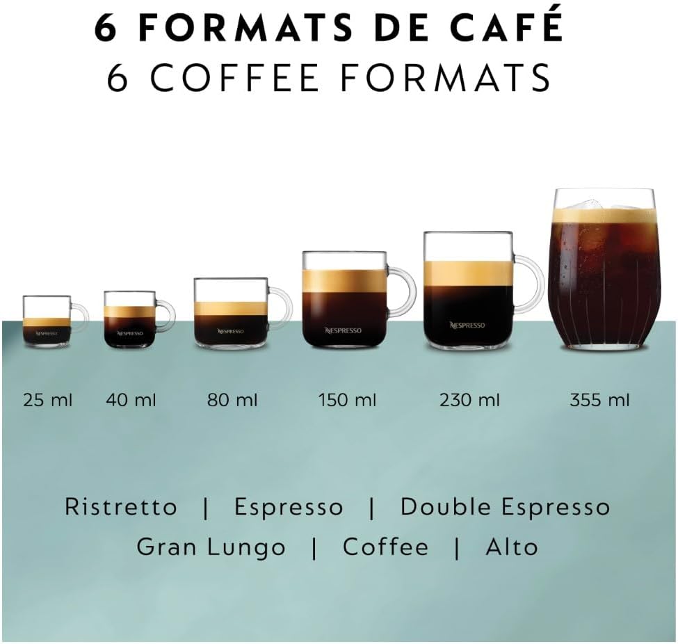 Nespresso Vertuo Pop+ Single-serve coffee and espresso machine by De'Longhi, licorice black