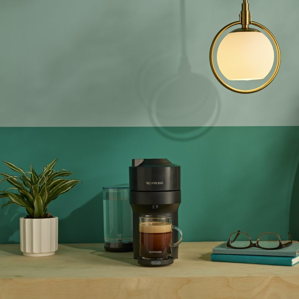 Nespresso Vertuo Pop+ Single-serve coffee and espresso machine by De'Longhi, licorice black