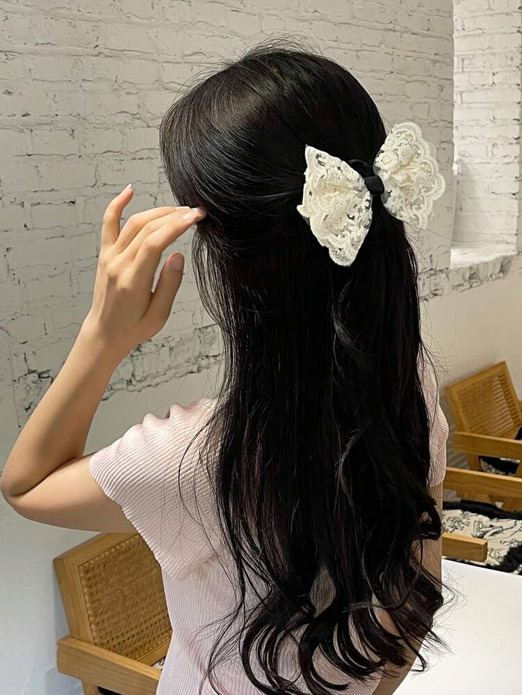 DAZY Fashionable Bow Hair Tie – Elegant Ponytail Holder for Daily Wear & Valentine’s Day