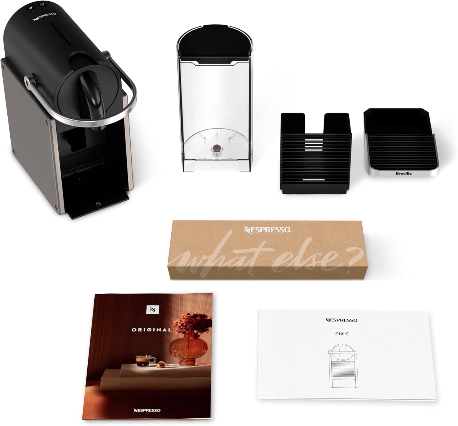 Nespresso Pixie Coffee and Espresso Machine by Breville - Titan