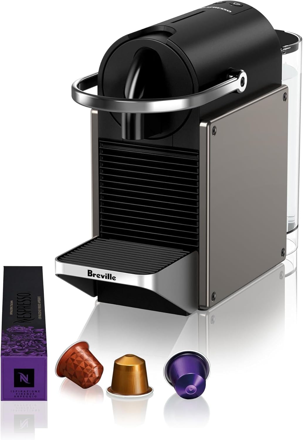 Nespresso Pixie Coffee and Espresso Machine by Breville - Titan